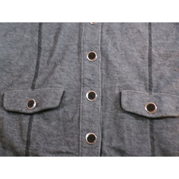 Guess Womens Small Gray Hooded Jacket With Button Details & Pockets coat - Picture 6 of 14